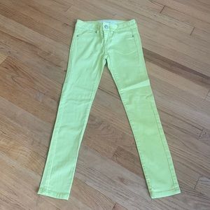Joe’s lime green pants